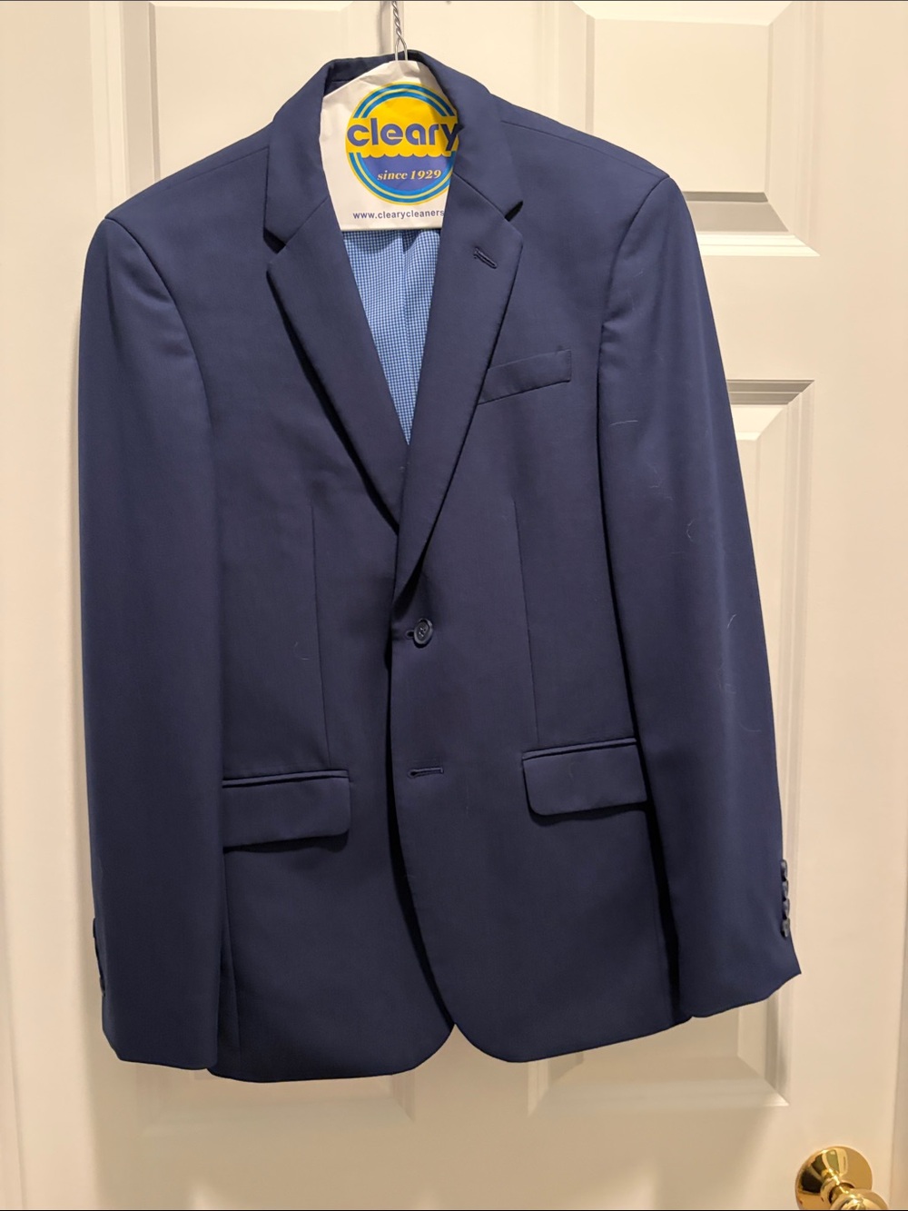 Men's Navy Single-Breasted Blazer and dress pant suit